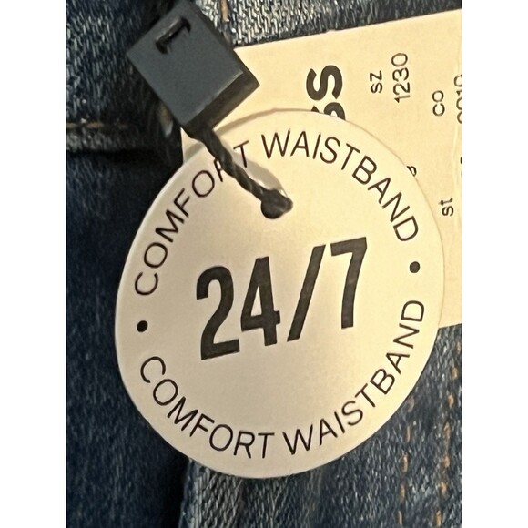 Express Ankle Legging High Rise Hyper Stretch Denim Two Tone Jeans OR $88 New - Picture 8 of 11